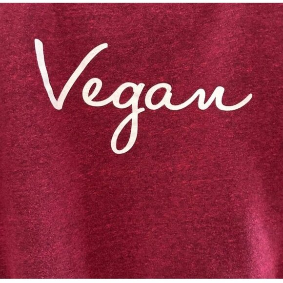 Bella+Canvas Womens Vegan Burgundy Sweatshirt Size S - Picture 6 of 7